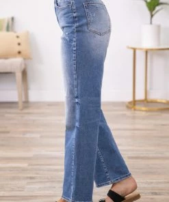 Cello Slouchy Fit Distressed Dad Jeans Bottoms