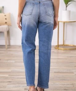 Cello Slouchy Fit Distressed Dad Jeans Bottoms