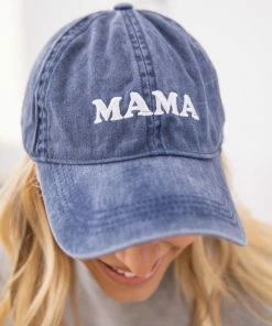 Fame Accessories Navy Washed Mama Baseball Hat