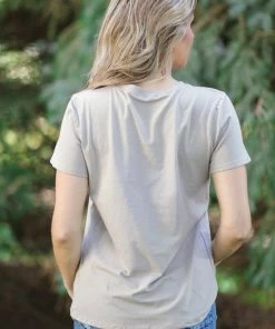 Miroh Tops Tan Lucky Horseshoe Graphic Tee