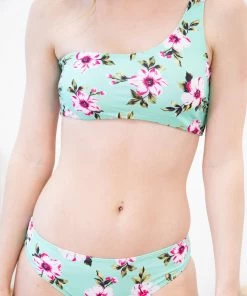Maxi Global Mint Floral One Shoulder Two Piece Swimsuit SWIMWEAR