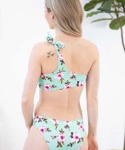 Maxi Global Mint Floral One Shoulder Two Piece Swimsuit SWIMWEAR