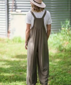 Jodifl Army Green Wide Leg Overalls Dresses