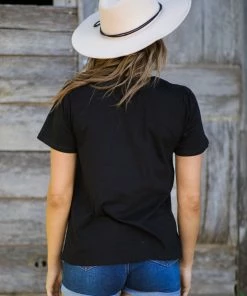 Andree By Unit Tops Black Multicolor Embroidered V-Neck Top