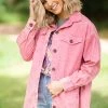 Zenana Raspberry Vintage Washed Shacket