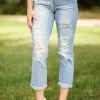 YMI Light Wash Mom Fit Ankle Jeans Bottoms