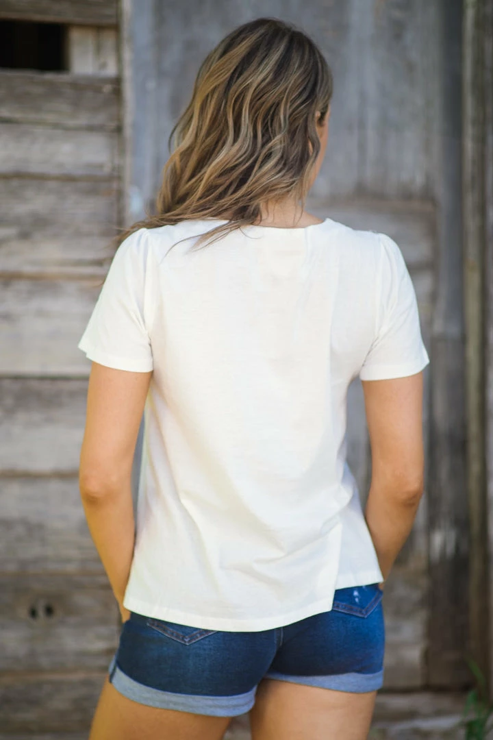 Andree By Unit White Multicolor Embroidered V-Neck Top Tops 6 Andree By Unit White Multicolor Embroidered V-Neck Top Tops