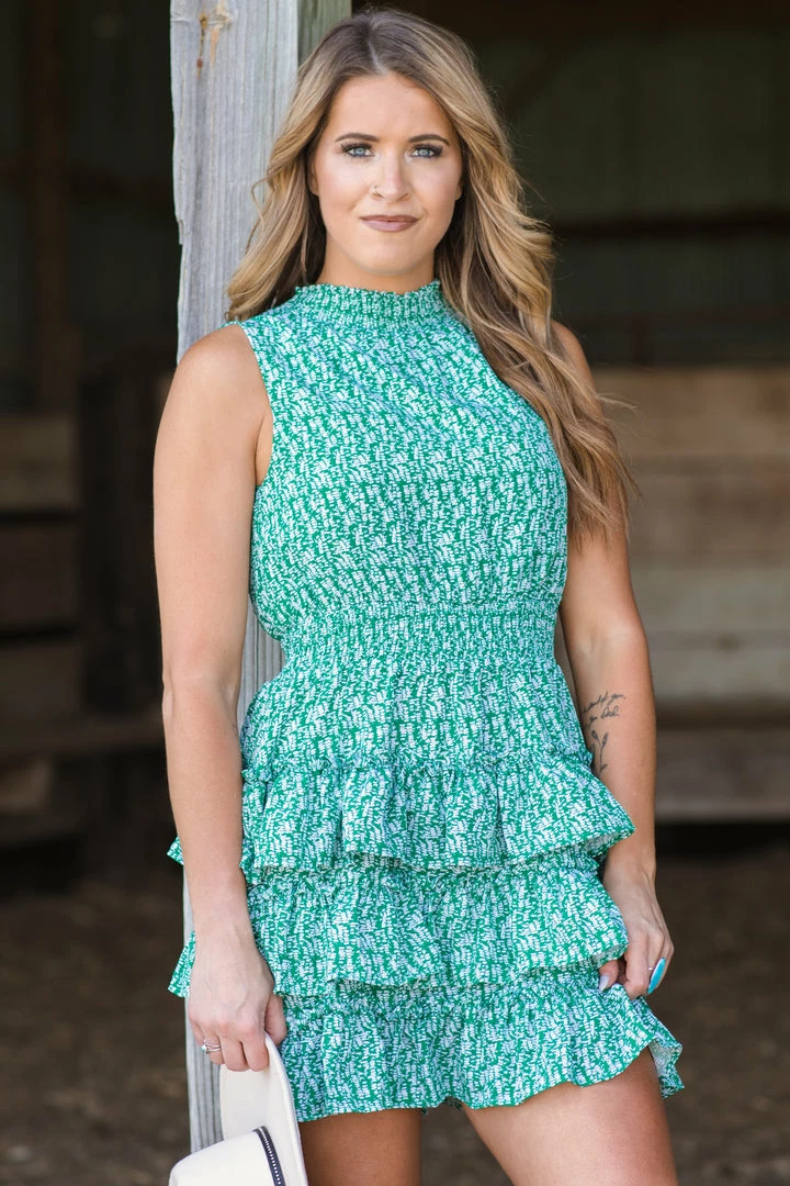 Glam LA Apparel Dresses Jade Ditsy Floral Smocked Ruffle Skirt Dress 5 Glam LA Apparel Dresses Jade Ditsy Floral Smocked Ruffle Skirt Dress