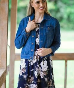 SOL RHR Navy Multicolor Floral Print Dress Dresses