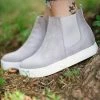 Fortune Dynamic Grey Faux Suede Sneaker Wedge