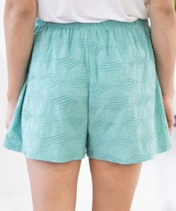 Hailey And Co Mint Pull On Shorts With Front Pockets