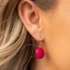 Essence NY INC Fuchsia Natural Stone Hook Earring Accessories