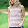 Twenty Second Tops Taupe And Tan Animal Print Stripe Tank