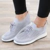 Forever Link Light Grey Lace Up Knit Sneakers Shoes