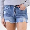 YMI Jeanwear Bottoms YMI Medium Wash Dream Fit Button Fly Shorts