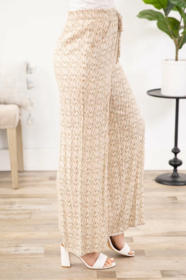 Vanilla Bay Sage Elastic Drawstring Waist Flared Pants 5 Vanilla Bay Sage Elastic Drawstring Waist Flared Pants