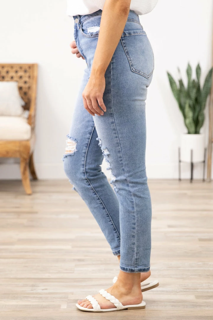 Hammer Collection Bottoms Light Wash Convertible Cuff Mom Jeans 6 Hammer Collection Bottoms Light Wash Convertible Cuff Mom Jeans