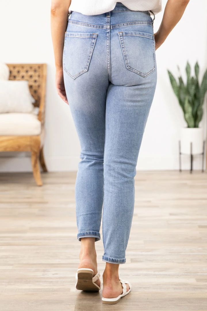 Hammer Collection Bottoms Light Wash Convertible Cuff Mom Jeans 5 Hammer Collection Bottoms Light Wash Convertible Cuff Mom Jeans