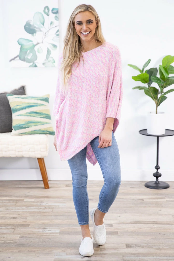 Jasmine Trading Pink And Yellow Fuzzy Knit Top 5 Jasmine Trading Pink And Yellow Fuzzy Knit Top