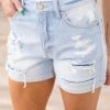 Kancan 90s Boyfriend Fit Mid Length Shorts Bottoms