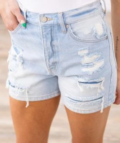 Kancan 90s Boyfriend Fit Mid Length Shorts Bottoms