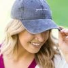 I CCO Accessories Grey Washed Good Vibes Baseball Hat