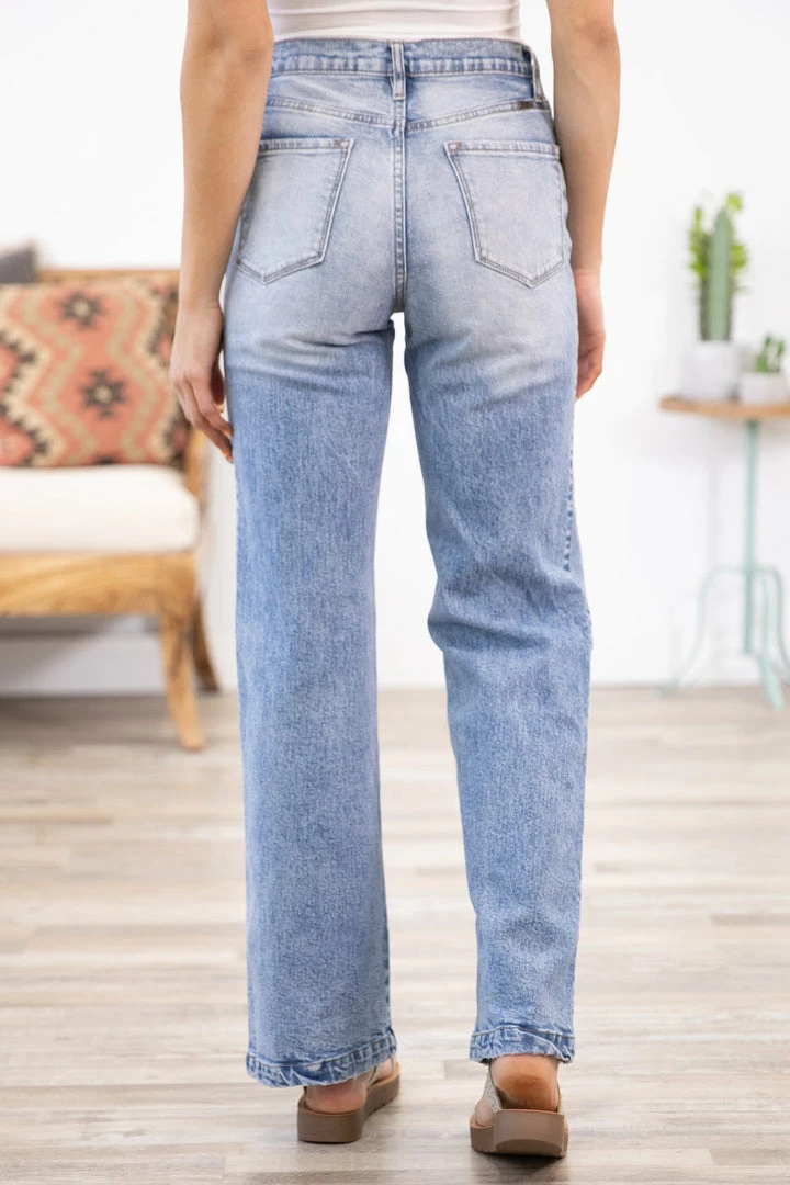 Kancan Light Wash Bleached 90s Flare Jeans Bottoms 5 Kancan Light Wash Bleached 90s Flare Jeans Bottoms