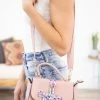 AR New York Blush Saddle Crossbody Handbag
