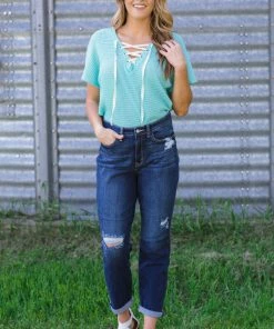 Judy Blue Jeans Judy Blue High Rise Cuffed Boyfriend Fit Jeans