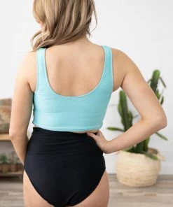 Coral Reef Swim Black And White Stripe Reversible Swim Bottom