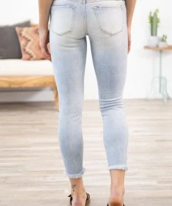 Bottoms Kancan Low Rise Distressed Ankle Skinny Jeans