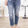 Bottoms Judy Blue Destructed Boyfriend Fit Jeans