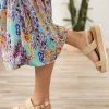 Fortune Dynamic Tan Double Strap Platform Espadrille Sandals Shoes