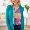 Cielo 1985 Teal Lightweight Cardigan CARDIGANS