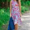 DRESS CODE Dresses Mint And Pink Floral Fit And Flare Dress