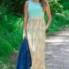 EG Fashion Mint And Yellow Floral Print Maxi Dress