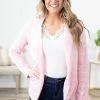 Haute Monde Pink And White Plaid Blazer LONG SLEEVES