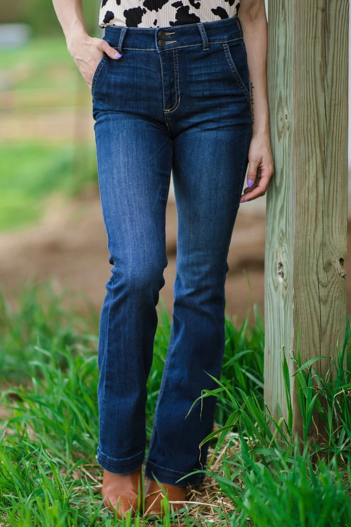 Bottoms Cello High Rise Two Button Flare Jeans 3 Bottoms Cello High Rise Two Button Flare Jeans