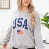 ORANG Grey USA Graphic Sweatshirt