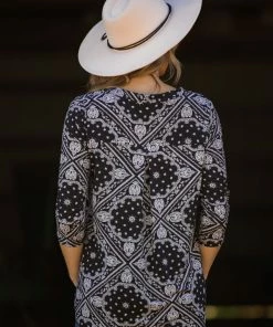 Sew In Love Black And White Medallion Print Top Tops 7 Sew In Love Black And White Medallion Print Top Tops