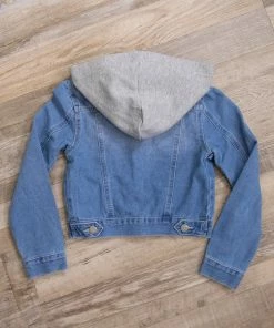 YMI Jeanwear YMI Kids Medium Wash Denim Jacket With Hood