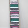 Ramatex International Hunter Green And Blush Aztec Fringe Blanket