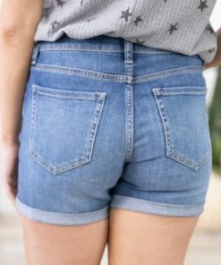 Bottoms Cello Relaxed Fit Double Cuffed Shorts