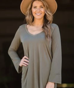 Julian J Olive V-Neck Top