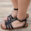 JP Original Corp Shoes Black Ankle Strap Sandal With Buckle