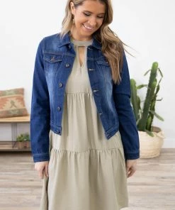 CY Fashion Dresses Sage Tiered Dress With Keyhole Detail