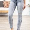 Kancan Acid Wash High Rise Super Skinny Jeans