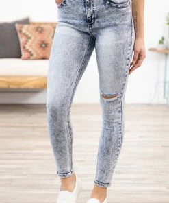 Kancan Acid Wash High Rise Super Skinny Jeans