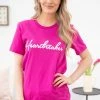 OCEAN & 7TH SHORT SLEEVES Raspberry Heartbreaker Graphic Tee 2 OCEAN & 7TH SHORT SLEEVES Raspberry Heartbreaker Graphic Tee