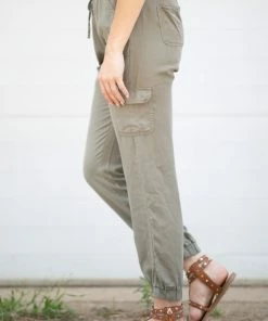 Style Melody Inc. Olive Jogger Pant With Cargo Pockets 8 Style Melody Inc. Olive Jogger Pant With Cargo Pockets